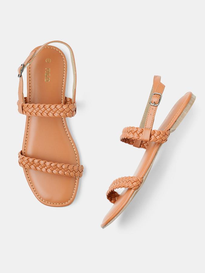 R&B Women Braided Flat Sandals