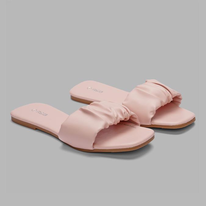 R&B Women's Pink Open Toe Flats