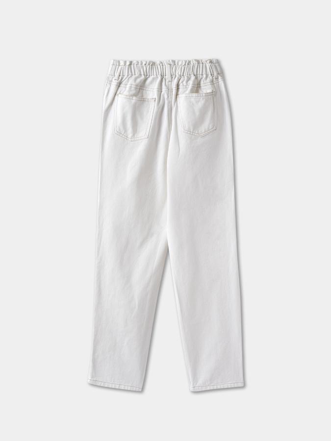 Boys Regular Fit Solid Elastic Waist Trouser