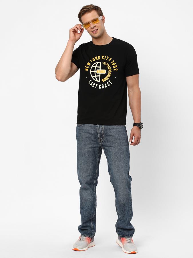Men Printed Regular Fit Crew-Neck T-Shirt image number 1