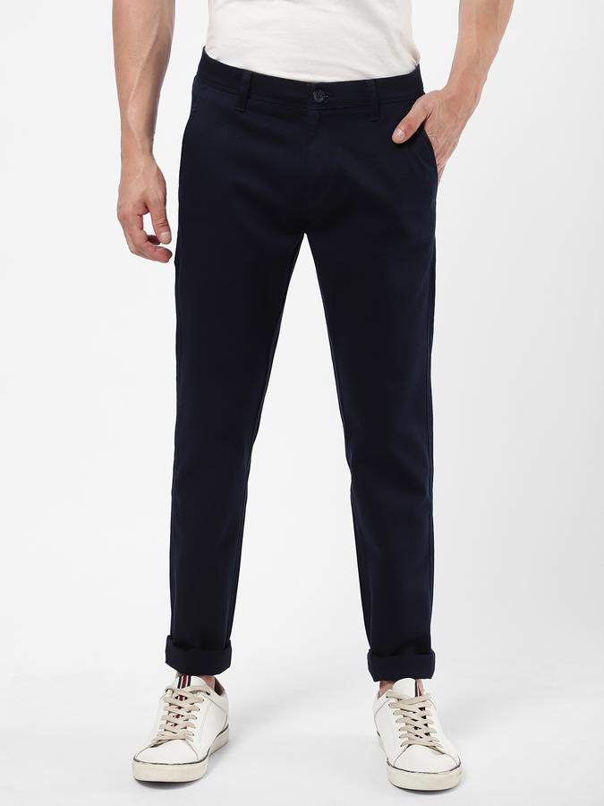 R&B Men Blue Casual Trousers image number 0