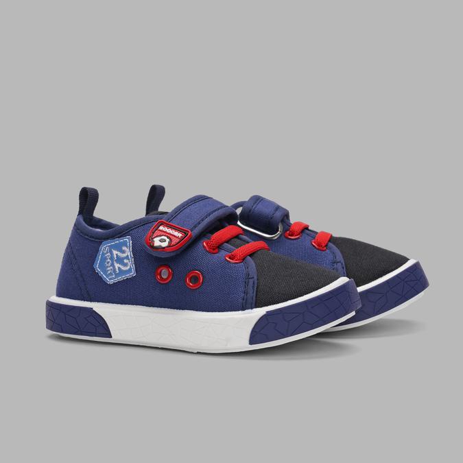 R&B Boy's Blue Printed Velcro Shoes image number 2