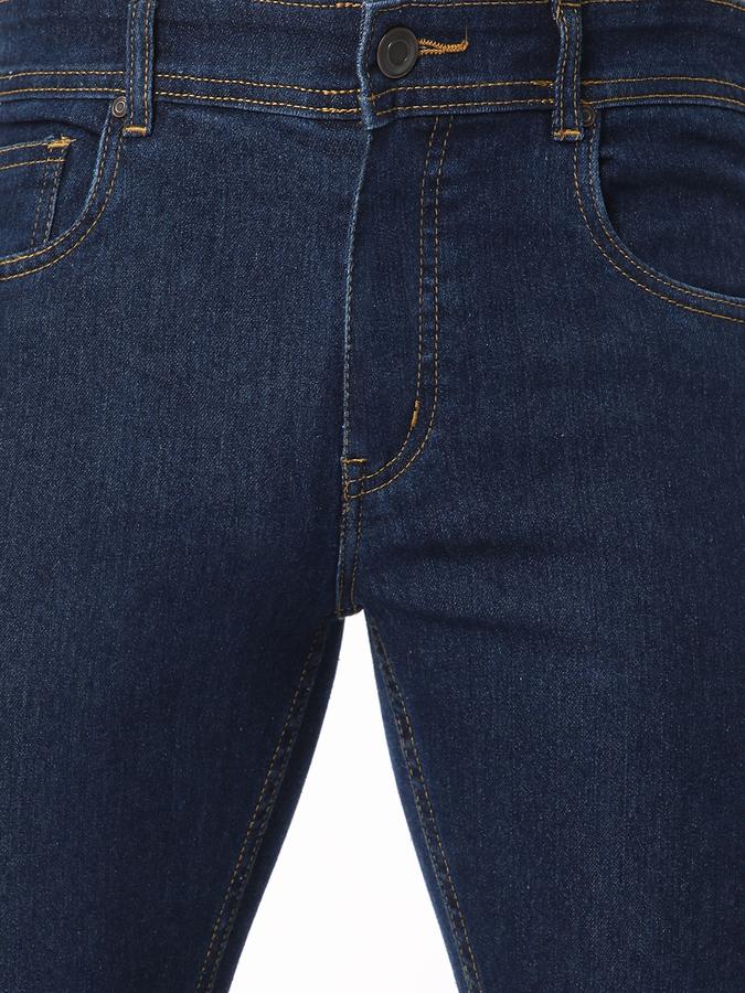 Men Cotton Slim Fit Mid Rise Clean Look Jeans