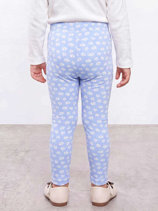 R&B Girls Blue Floral Print Elasticated Waist Leggings