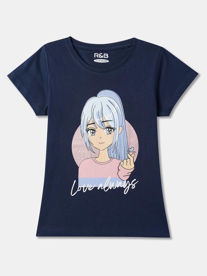 Girls Graphic Print Regular Fit T-Shirt image number 0