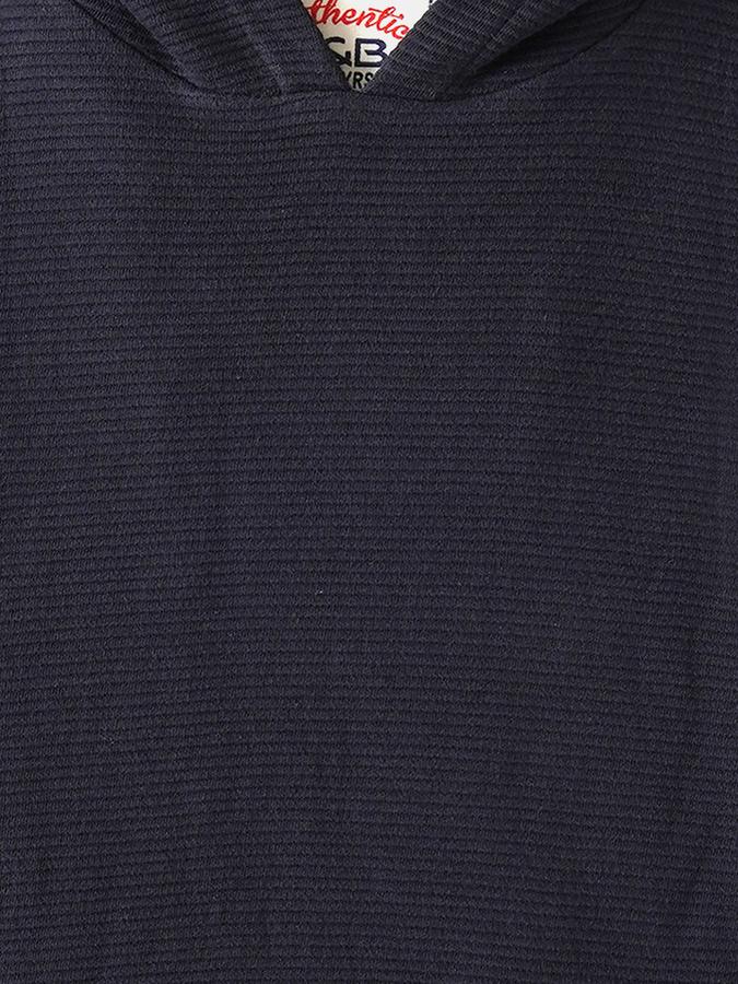 Boys Cotton Relaxed Fit Hooded Solid Hoodie