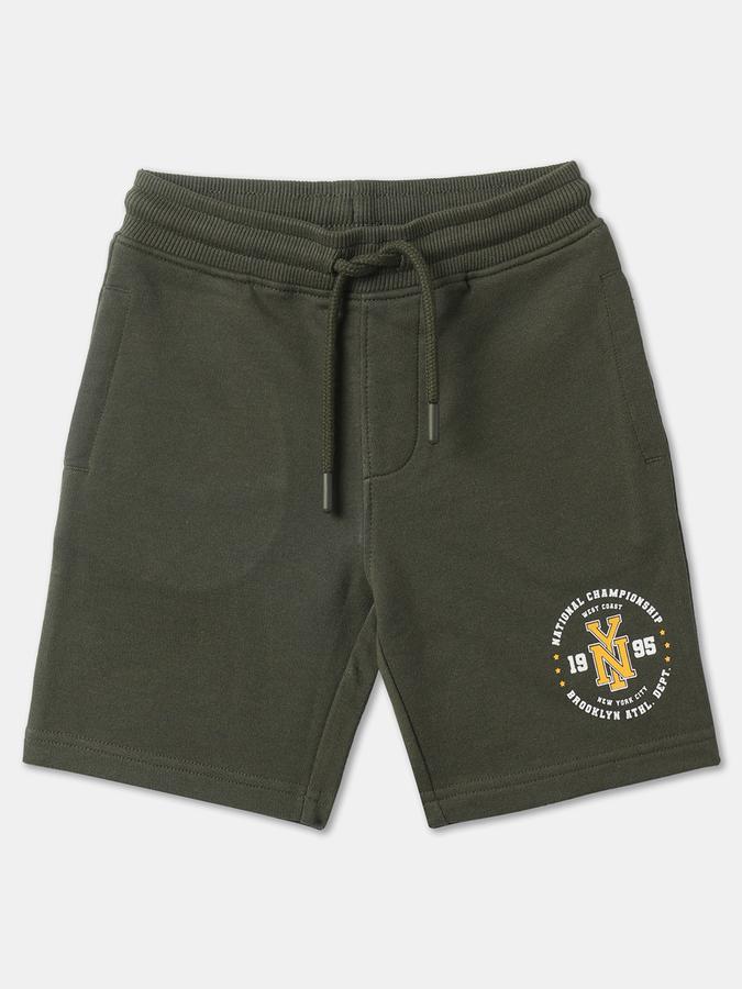 Boys Graphic Print Regular Fit Shorts with Insert Pockets image number 0