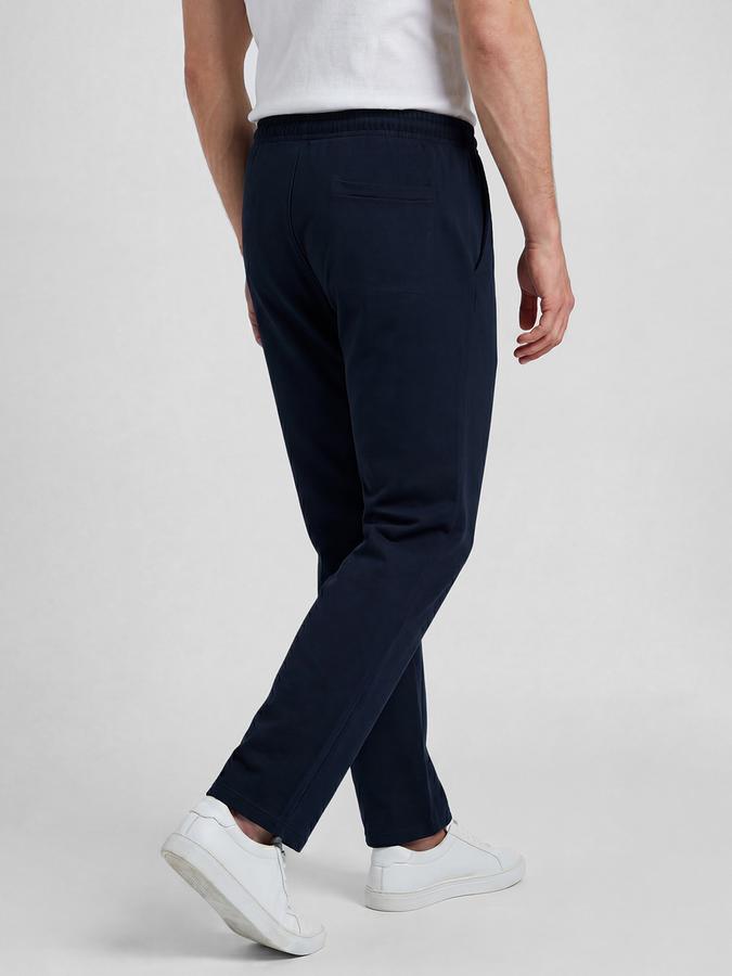 R&B Navy Blue Solid Men Mid-Rise Regular Fit Track Pant
