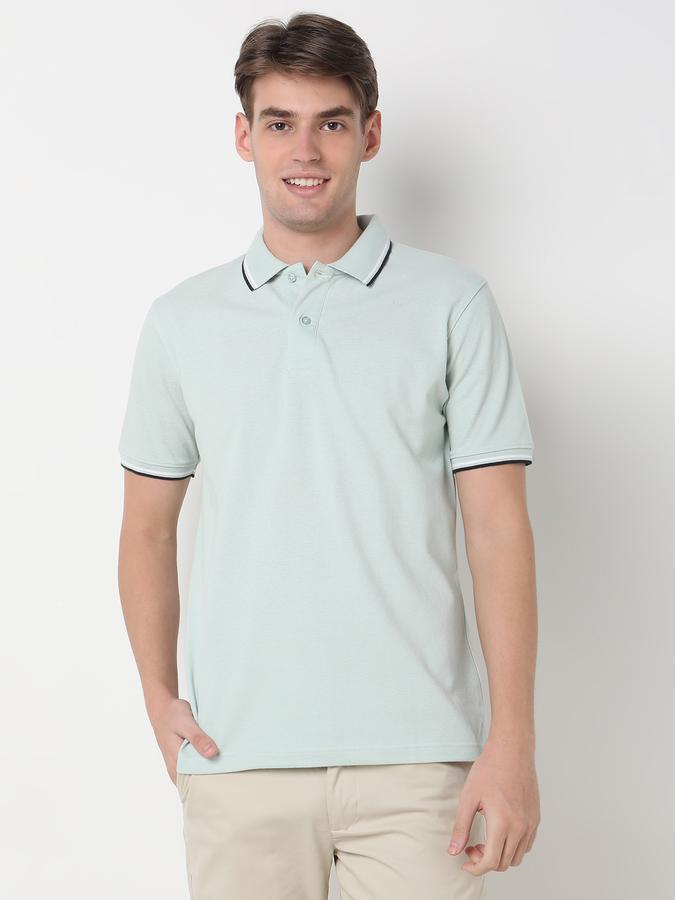 Men Regular Fit Polo T-Shirt with Short Sleeves image number 0