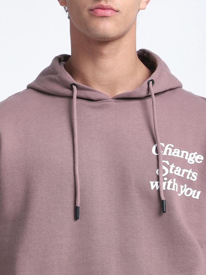 R&B Men's Mauve Printed Sweatshirt