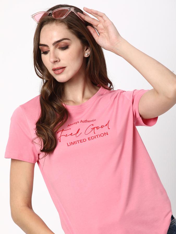 Women Graphic Print Round Neck T-Shirt image number 0