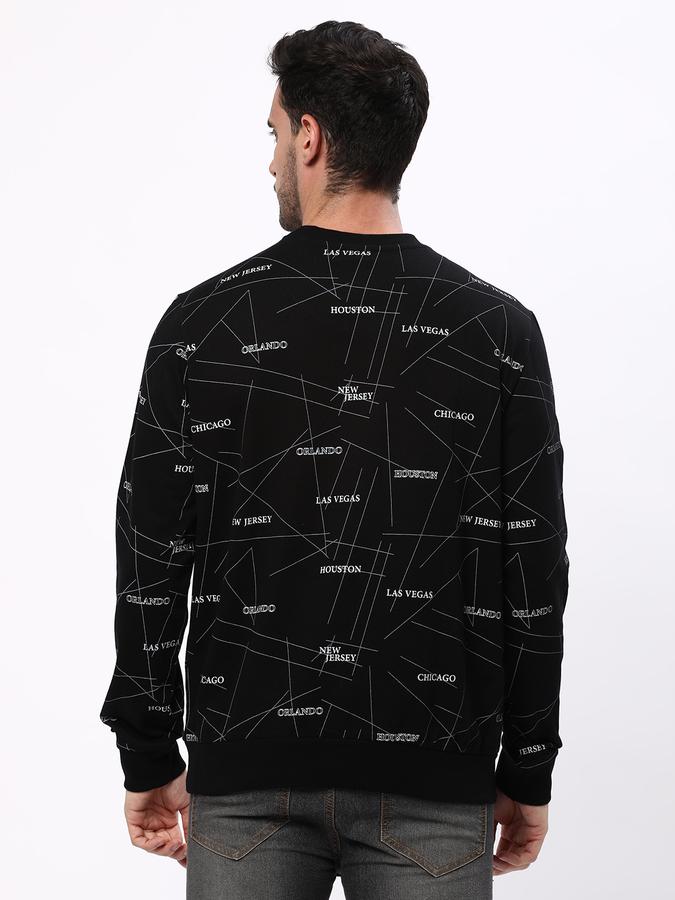 Men Regular Fit Typographic Print Round-Neck Sweatshirt image number 2