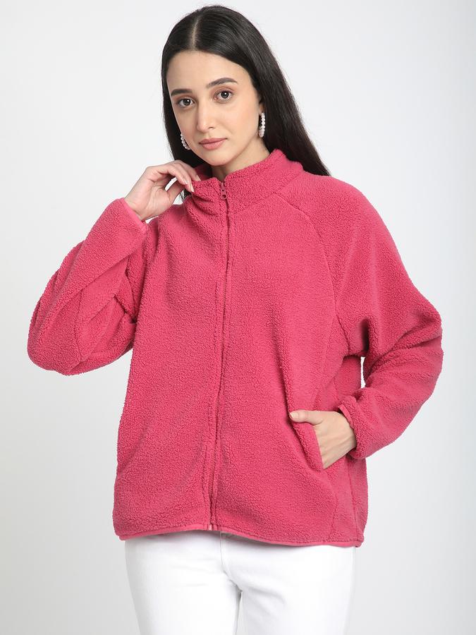 R&B Women Pink Textured Jacket