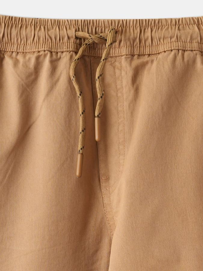 Boys Relaxed Fit Solid Drawstring Waist Trouser