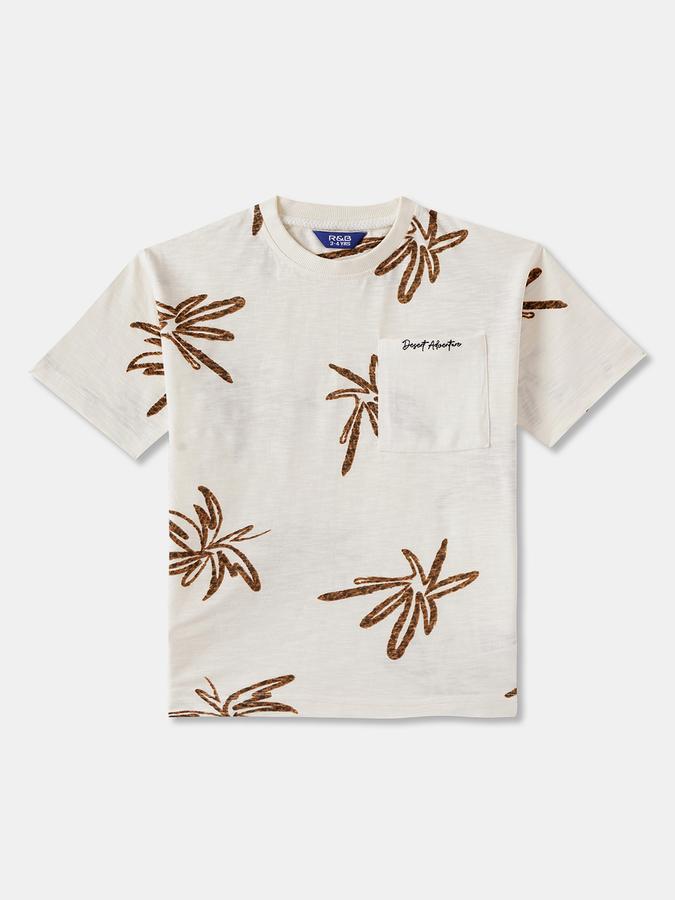 Boys Printed Pure Cotton Oversized T Shirt 