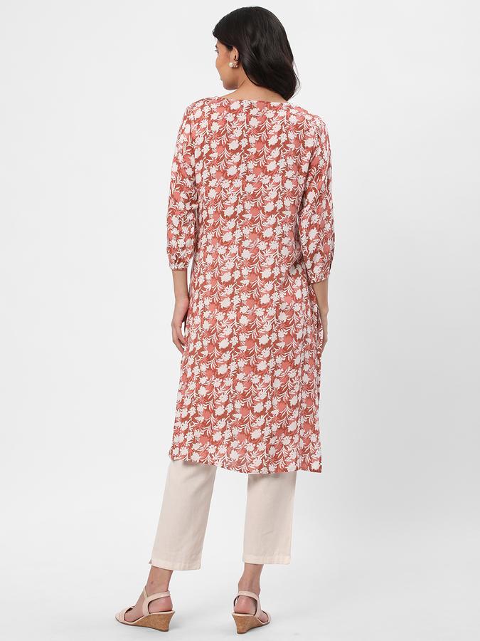 Women Floral Print Straight Kurta  image number 2