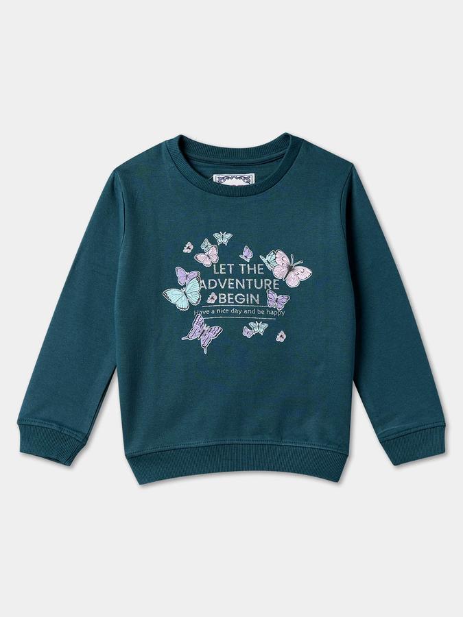 Full Sleeve Printed Girls Sweatshirt image number 0