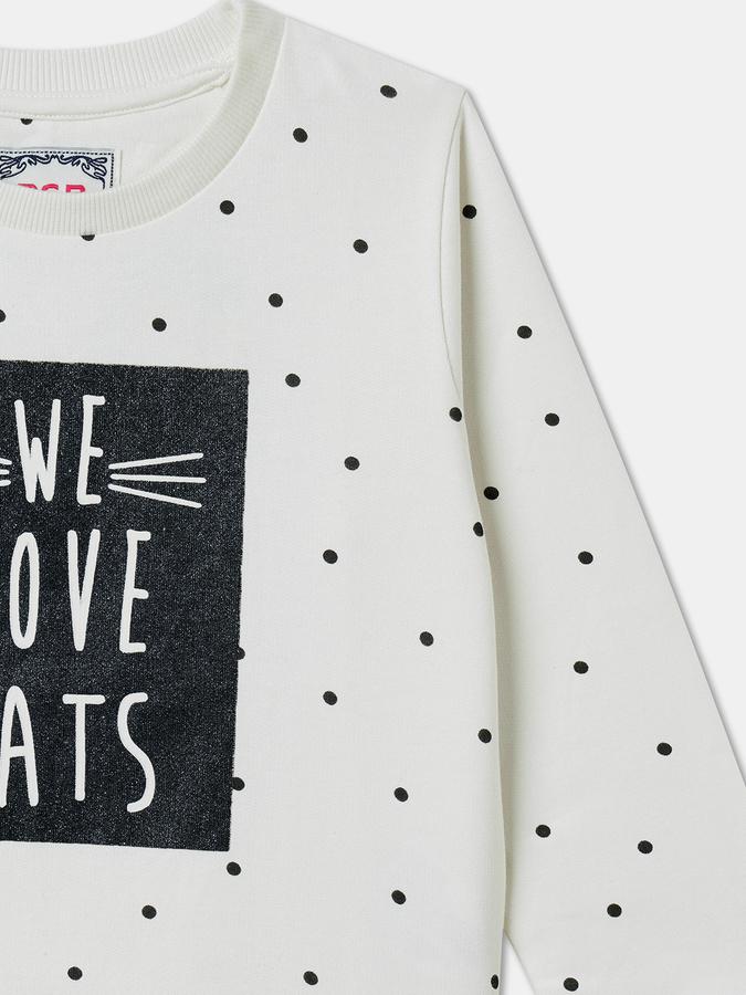 Full Sleeve Printed Girls Sweatshirt image number 2