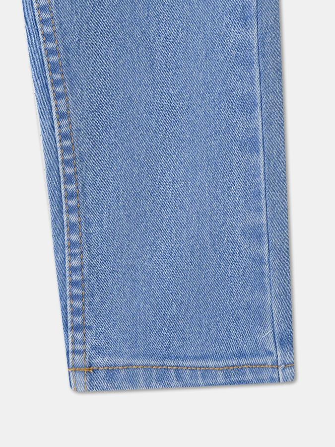 Boys Cotton Blend Regular Fit Button Waist Clean Look Jeans