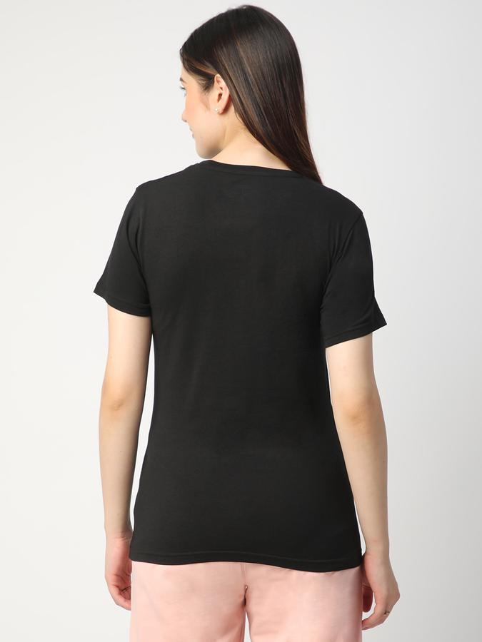 Solid Women Round Neck T-Shirt image number 2