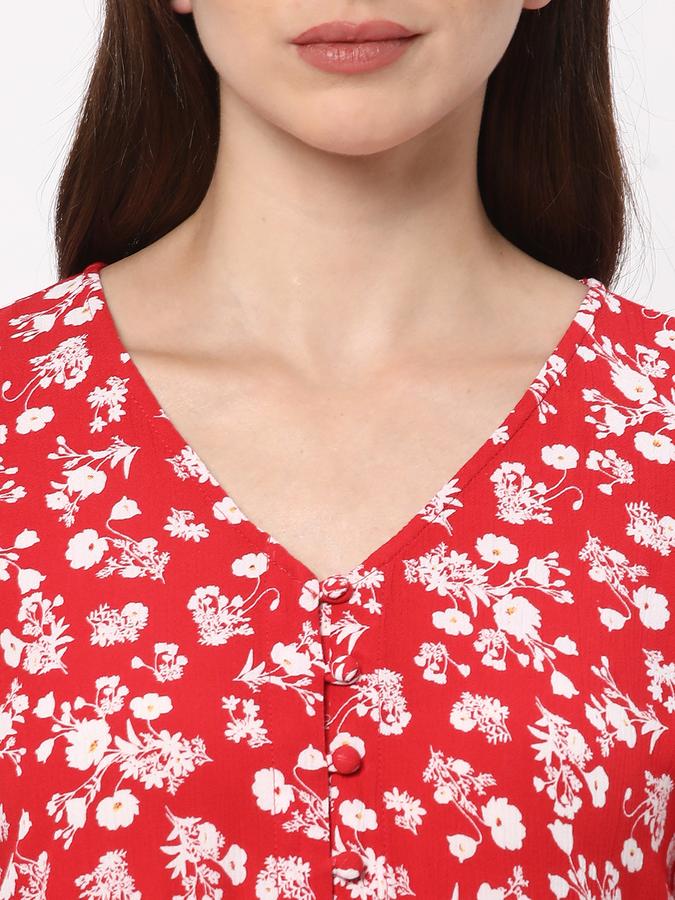 Women Floral Print A-Line Dress image number 3
