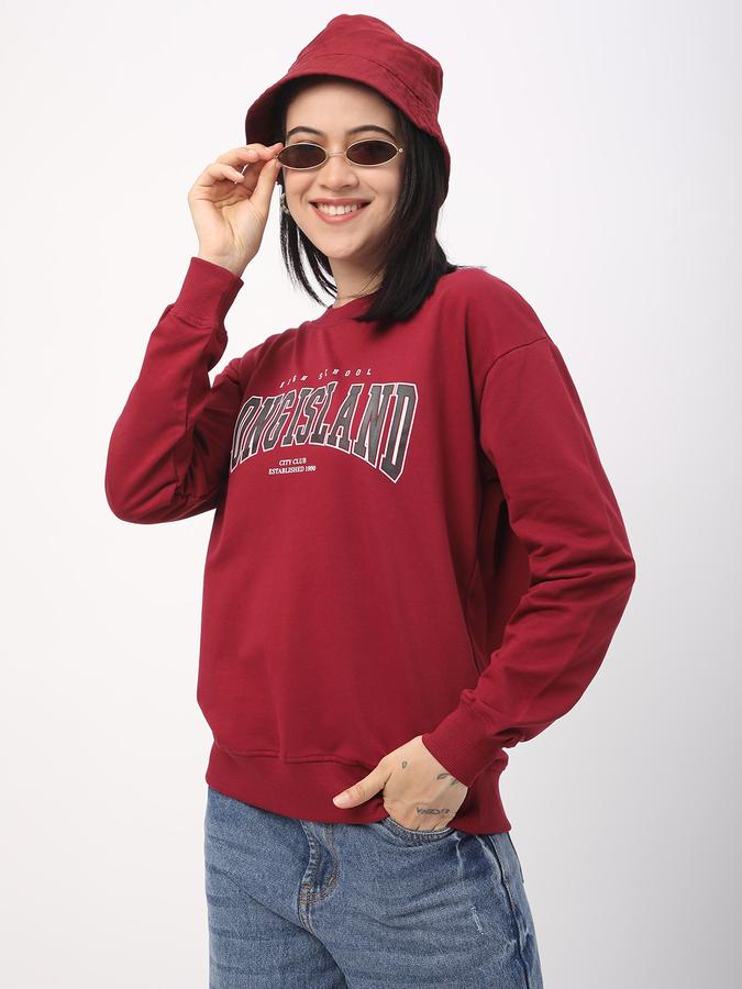 Full Sleeve Graphic Print Women Sweatshirt