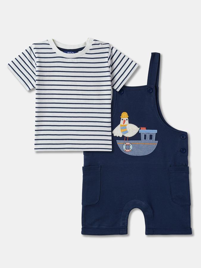 Boys Striped T-Shirt & Shorts Set