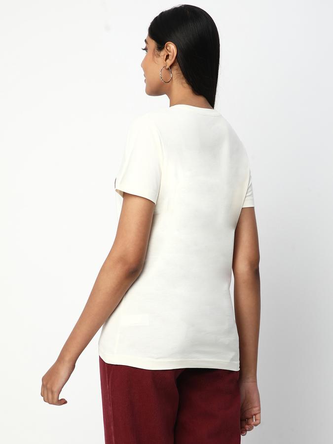 Women Cotton Regular Fit Crew Neck Graphic T-shirt