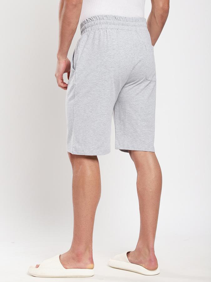Men Cotton Relaxed Fit Solid Elastic Waist Sleep Shorts