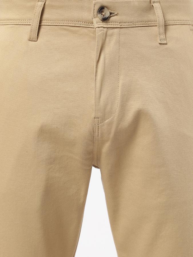 R&B Men Khaki Casual Trousers image number 3