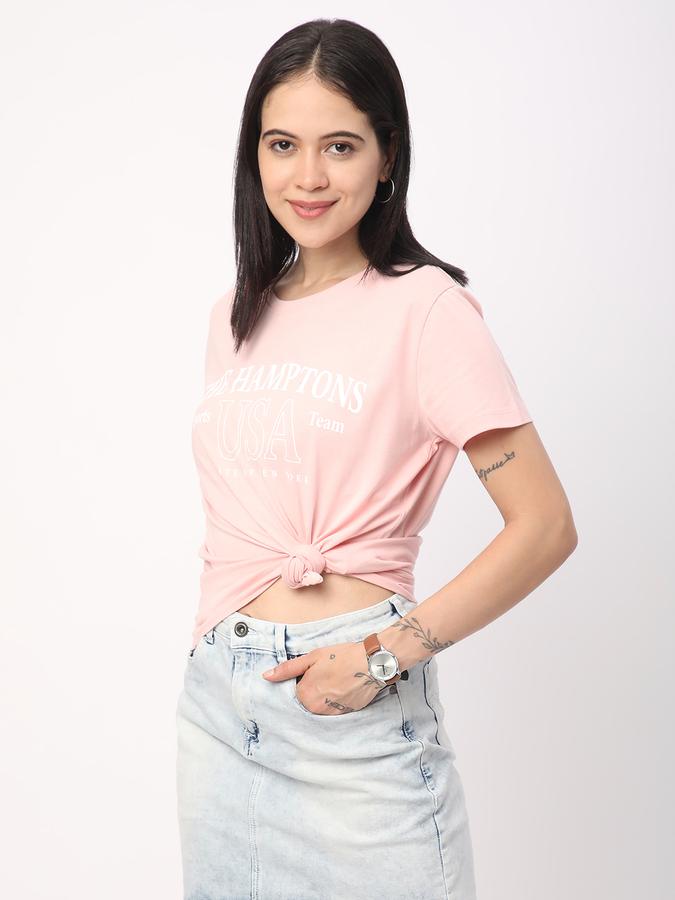 Printed Women Round Neck T-Shirt image number 0