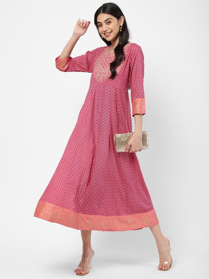 R&B Pink Women Kurtas image number 1