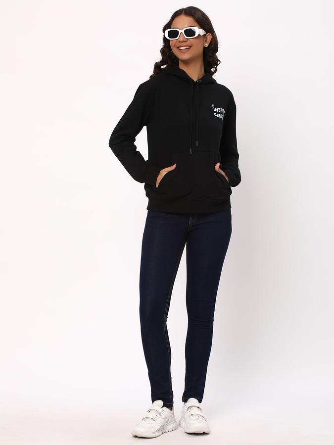 Women Typographic Print Hoodie image number 1
