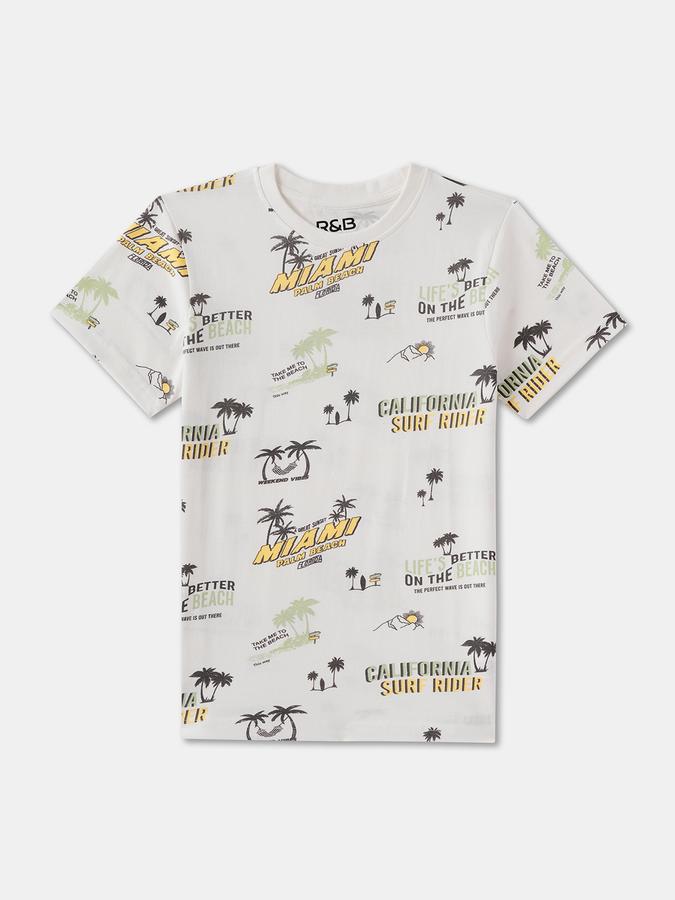 Boys Printed Pure Cotton Oversized T Shirt image number 0