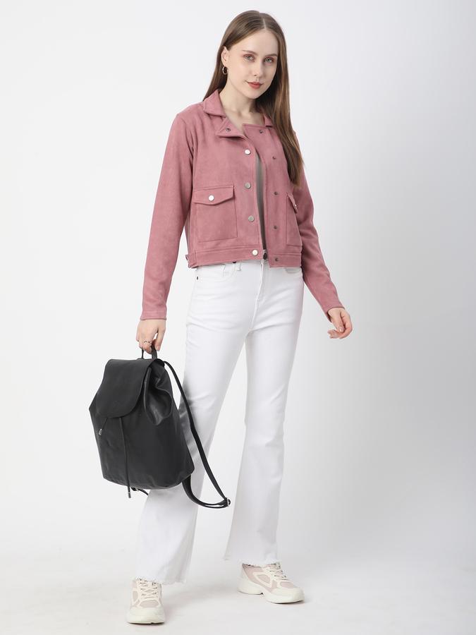 Full Sleeve Solid Women Jacket image number 1