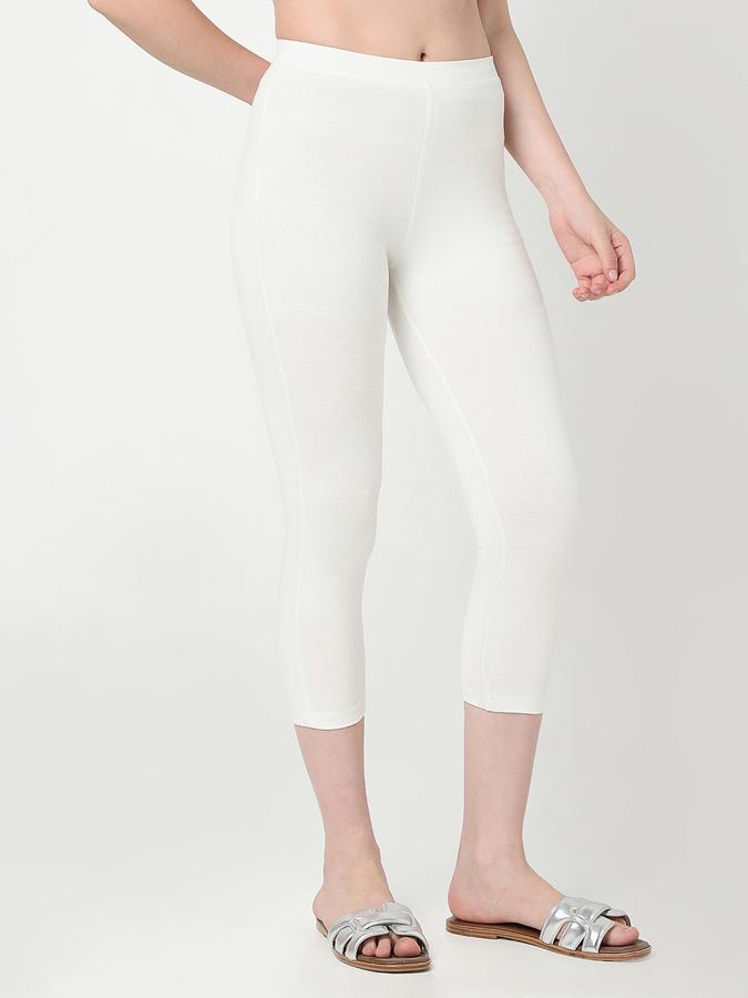 Women Cotton Blend Skinny Fit High Rise Solid Tights
