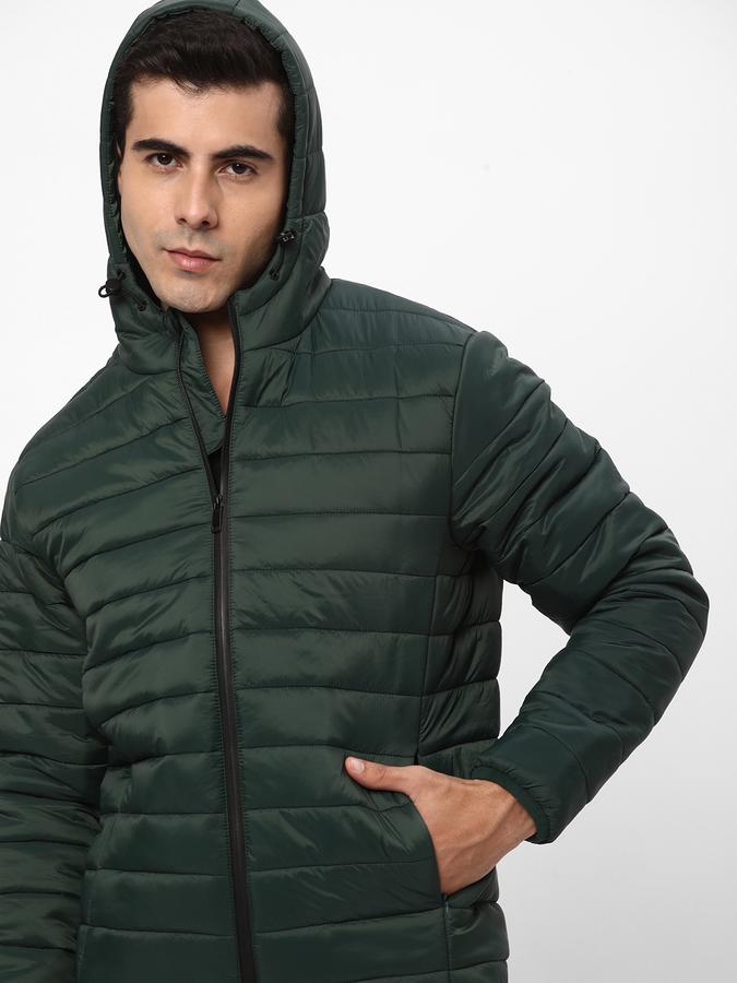 Men Nylon Regular Fit Puffer Jacket