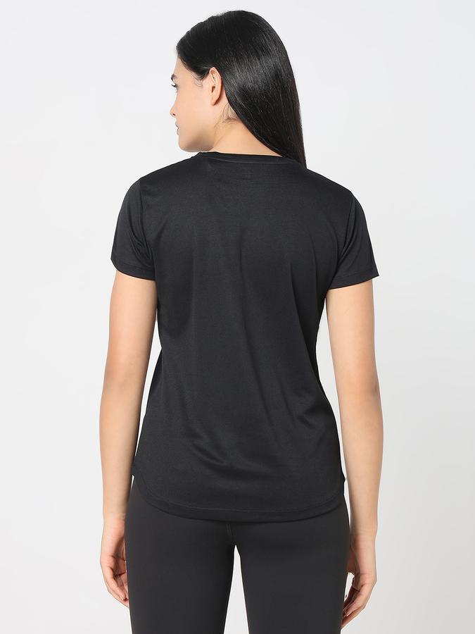 R&B Women Black Typography Print Active T-Shirt