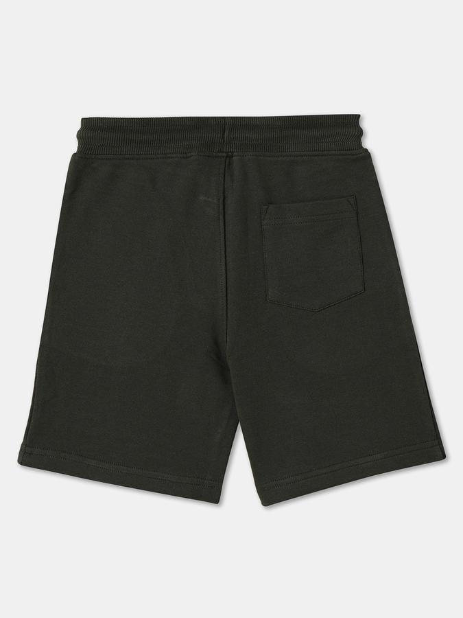 R&B Boys' Olive Printed Shorts