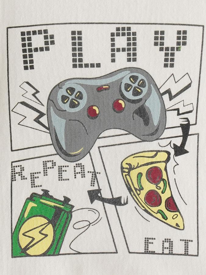 Boys Cotton Blend Relaxed Fit Crew Neck Graphic Sweatshirt