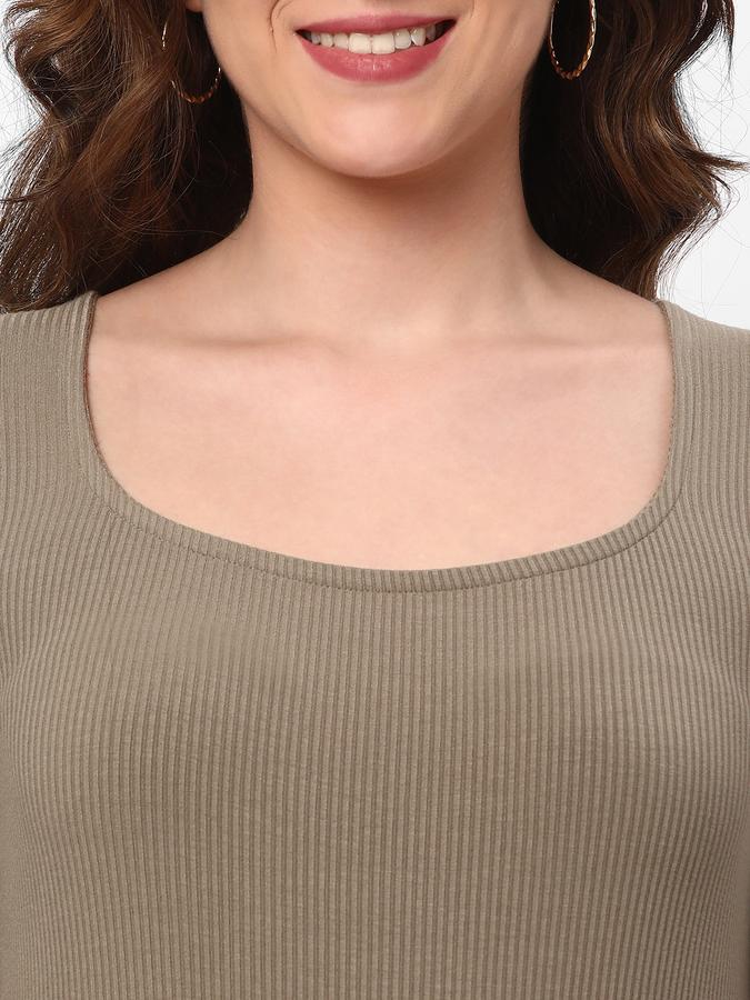 R&B Women's Square Neck Rib Tee image number 3