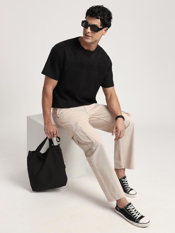 Men Cotton Relaxed Fit Mid Rise Clean Look Jeans