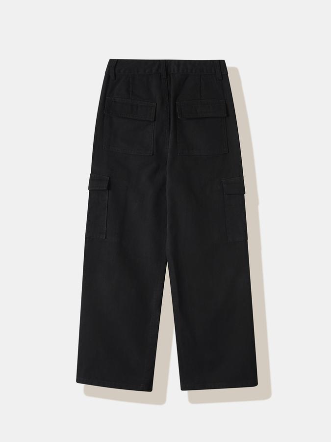 Girls Cotton Regular Fit Button Waist Pockets Pants