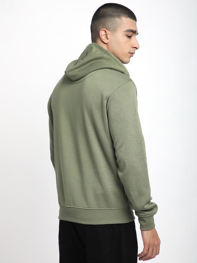Men Cotton Blend Regular Fit Hooded Graphic Sweatshirt