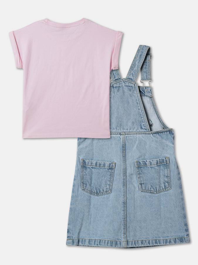 Girls Women Micro Print Regular Fit Dungaree data-index=