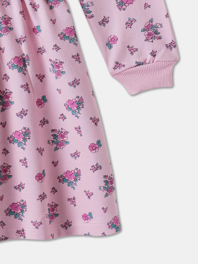 R&B Girls' Pink Printed Dress