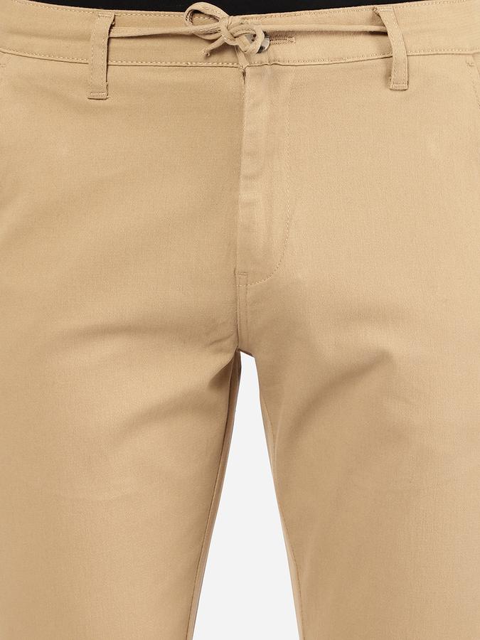 R&B Men Khaki Casual Trousers image number 3