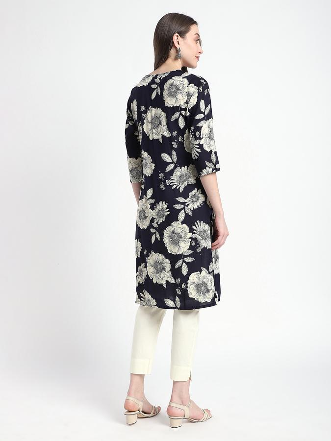 R&B Women Ethnic's Blue Printed Kurta