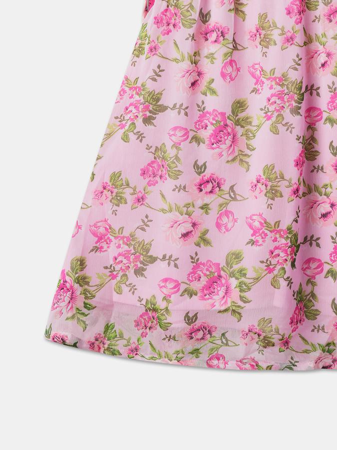R&B Girl's A Line All Over Printed Woven Dress image number 3