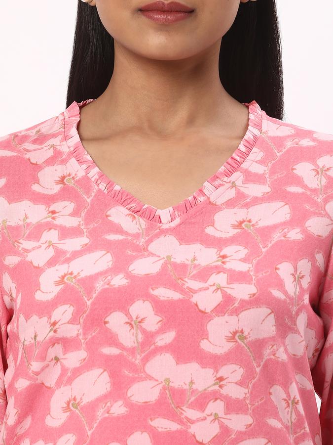 Women Floral Print Straight Kurta  image number 3